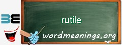 WordMeaning blackboard for rutile